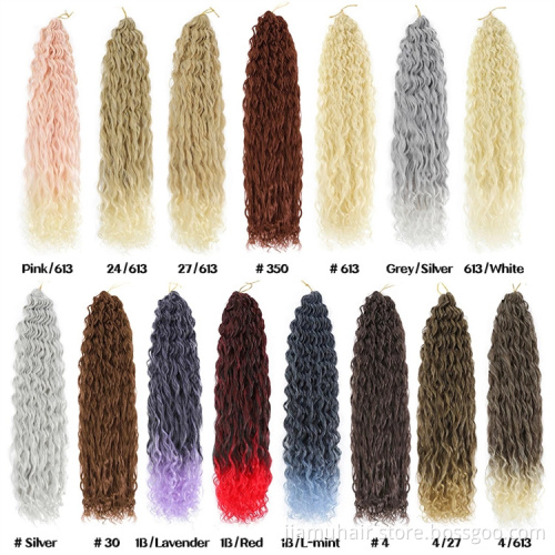 16 inch Crochet Twist Hair Curly Crochet Hair Soft Loose Wave Synthetic Braiding Hair Extensions